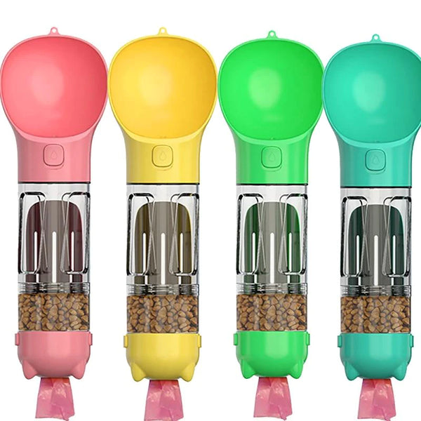 4 in 1 Portable Pet Water bottle